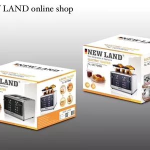 توستر نان استیل چهار تیکه نیولند NL-3072 | خرید توستر حرفه‌ای
