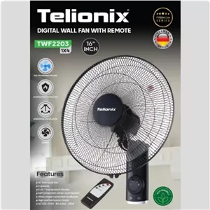 پنکه دیواری ریموت دار تلیونیکس مدل TWF2203 سایز ۱۶ اینچ