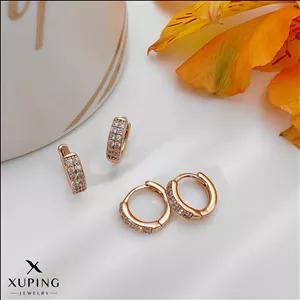 گوشواره حلقه ای نگین دار ژوپینگ کد 2706