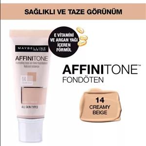 Maybelline New York کرم پودر Affinitone Foundation حاوی روغن آرگان و ویتامین E شماره 14