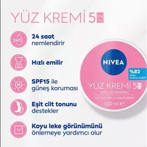NIVEA کرم صورت 100 میلی لیتر، تناسب رنگ پوست، کرم مرطوب کننده 24 ساعته