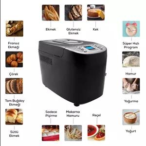 نان پز دستگاه خمیر ورز و 15 برنامه ای اینوکس 1500 گرم اورجینال Karaca