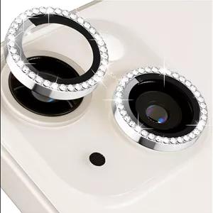 محافظ لنز دوربین سنگی براق آیفون 14 پلاس و 15 رنگی شیشه سکوریت فیبکس Fibaks