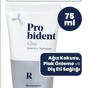 خمیردندان CLINIC NATURAL INTENSIVE CARE خمیر دندان بدون فلوراید حاوی اثر سفید کننده فوری رسوراترول Probident