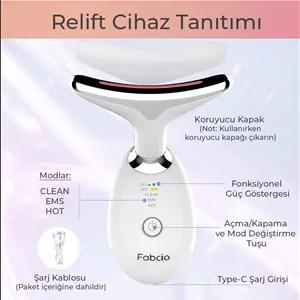 ماساژور صورت دستگاه مراقبت از پوست با LED تراپی چند منظوره و گردن Fabcio