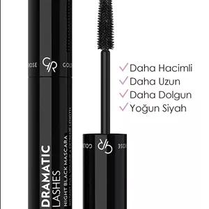ریمل حجم دهنده 24 ساعته Dramatic Lashes Night Black مشکی گلدن رز Golden Rose