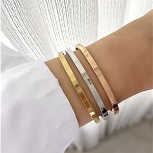 دستبند کارتیه لاو ساده نازک