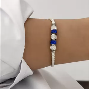 دستبند مهره آبی ظریف دخترانه ۷۲۵
