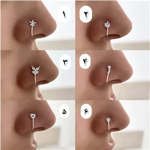 پیرسینگ بینی حلقه ای فیک نقره ۱۰۱۵