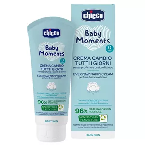 کرم محافظ روزانه سوختگی پای نوزاد چیکو Chicco Baby Moments بدون زینک اکساید حجم 100 میل