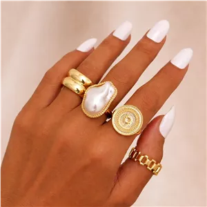 پک انگشتر زنانه فشن چانکی مجموعه ۴ عددی