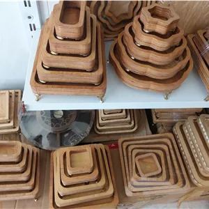 ظروف چوبی ۵تیکه پایه دار وبدون پایه