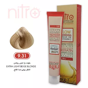 رنگ مو بلوند بژ خیلی روشن نیترو حاوی کراتین Nitro Color 9.31