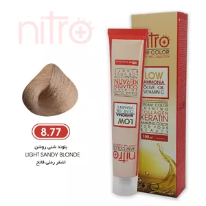 رنگ مو بلوند شنی روشن نیترو حاوی کراتین Nitro Color 8.77