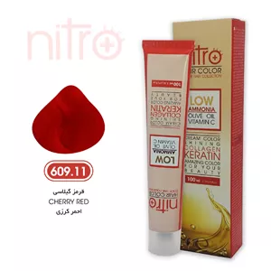 رنگ مو قرمز گیلاسی نیترو حاوی کراتین Nitro Color 609.11