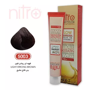 رنگ مو قهوه‌ای روشن قوی نیترو حاوی کراتین Nitro Color 5003