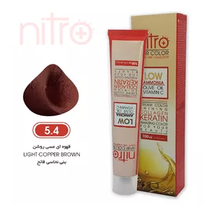 رنگ مو قهوه‌ای مسی روشن نیترو حاوی کراتین Nitro Color 5.4