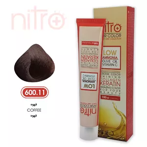 رنگ مو قهوه نیترو حاوی کراتین Nitro Color 600.11
