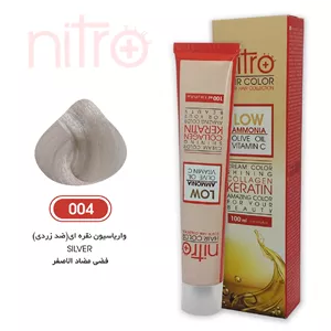رنگ مو واریاسیون نقره‌ای (ضد زردی) نیترو حاوی کراتین Nitro Color 004