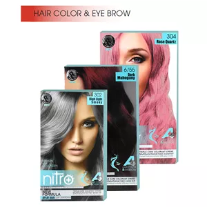 رنگ مو و ابرو صورتی کوارتز نیترو حاوی کراتین و کلاژن Nitro color 304