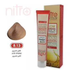 رنگ مو کنفی حصیری نیترو حاوی کراتین Nitro Color 8.13