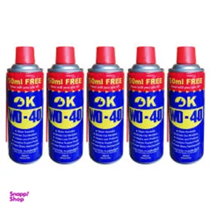 اسپری روان کننده و زنگ بر اوکی مدل WD-40 حجم 450 میلی لیتر بسته 5 عددی