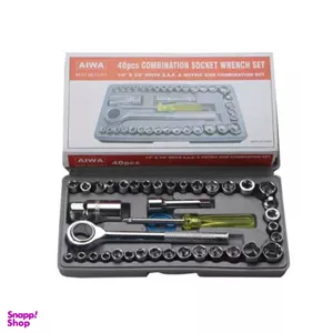 مجموعه 40 عددی آچار بکس و دسته آچار آیوا مدل AR-AW40
