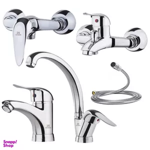 ست شیرآلات شادان مدل FR-5X مجموعه 4 عددی به همراه شلنگ توالت