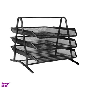 کازیه فلزی 3 طبقه مدل JS2002 رنگ مشکی 