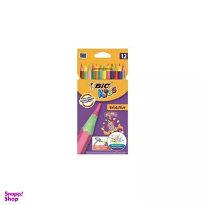مدادرنگی 12 رنگ مقوایی بیک (Bic) مدل Evolution Circus