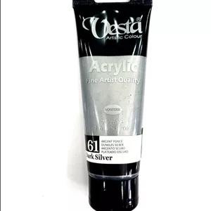 رنگ اکریلیک وستا (Vesta) 75 میلی لیتر Dark Silver (61) -1001