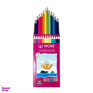 مداد رنگی 12 رنگ جعبه مقوایی ووک (woke) مدل 9403P