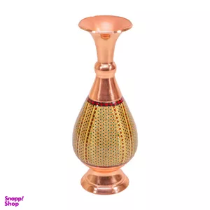 گلدان خاتم کاری گالری گوهران مدل مس و خاتم کد 160 