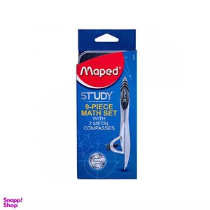 ست پرگار و رسم 9 تکه Maped مدل Study جعبه فلزی