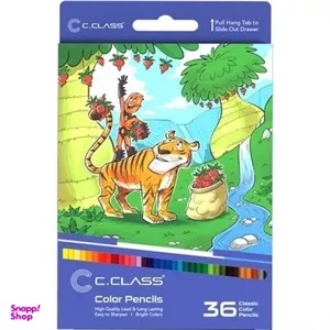 مداد رنگی 36 رنگ مقوایی سی کلاس PC457836