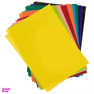 کاغذ رنگی یک رو رنگدونه سایز 25*35 بسته 20 عددی