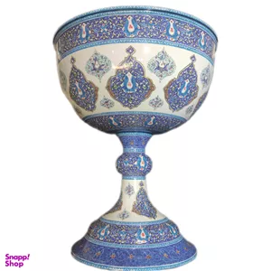 شکلات خوری میناکاری بزرگ اعلا اثر استاد اسماعیلی طرح ترنجی 