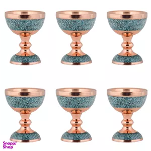 ست هفت سین سنگاب فیروزه کوبی آقاجانی مدل F005 کد 1 مجموعه 6 عددی