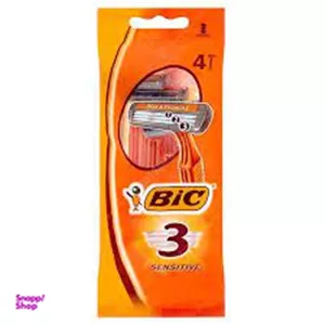 ژیلت 3 لبه بیک (Bic) مدل Sensitive بسته 4 عددی