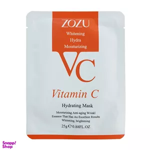 ماسک صورت نقابی زوزو (Zozu) مدل Vitamin C حجم 25 میلی لیتر