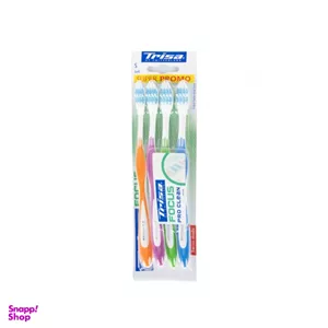 مسواک تریزا (Trisa) مدل Focus Pro Clean با برس نرم بسته 4 عددی 