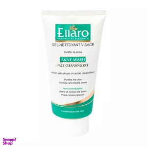 ژل شستشوی صورت الارو (Ellaro) مدل Akne Wash حجم 150 میلی‌ لیتر