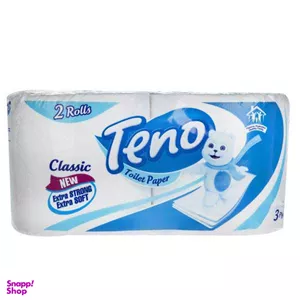 دستمال توالت 3 لایه تنو (Teno) بسته 2 عددی
