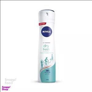 اسپری دیودورانت زنانه نیوآ (Nivea) مدل درای فرش حجم 150 میلی لیتر