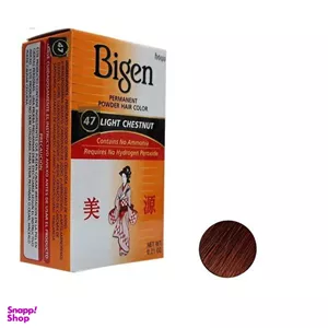 رنگ مو پودری بیگن (BIGEN) شماره 47 وزن 6 گرم رنگ بلوطی تیره