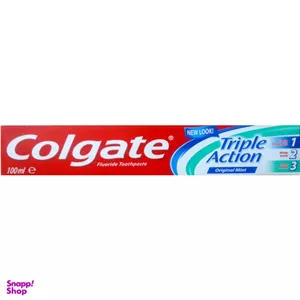 خمیر دندان کلگیت (Colgate) مدل Orginal Mint Triple Action 1-2-3 حجم 100 میلی لیتر