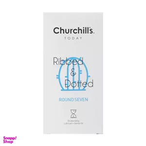 کاندوم چرچیلز (Churchill's) مدل Ribbed And Dotted بسته 12 عددی