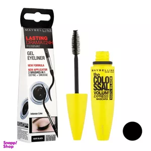 خط چشم میبلین (Maybelline) مدل Lasting_Drama به همراه ریمل میبلین (Maybelline) مدل Colossal