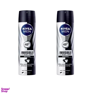 اسپری بدن مردانه نیوآ (Nivea) مدل Black and White حجم 150 میلی‌لیتر مجموعه 2 عددی