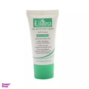 ژل شستشوی صورت الارو (Ellaro) مدل Akne Wash حجم 20 میلی‌لیتر